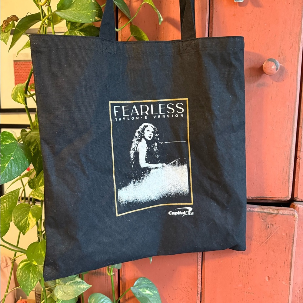 ✨ Fearless Taylor's Version Black Tote Bag ✨